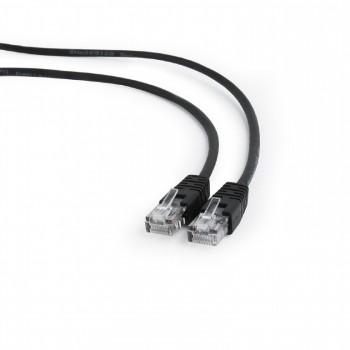 Gembird PP12-1M/BK networking cable Black Cat5e U/UTP (UTP)