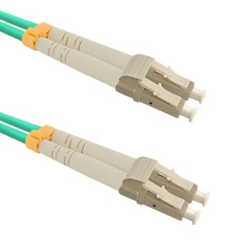 Qoltec 54075 fibre optic cable 1 m LC OM3 Aqua colour