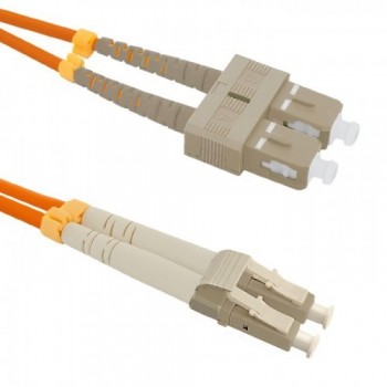 Qoltec 54039 fibre optic cable 1 m SC LC OM2 Orange