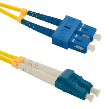 Qoltec 54032 fibre optic cable 2 m SC LC Yellow