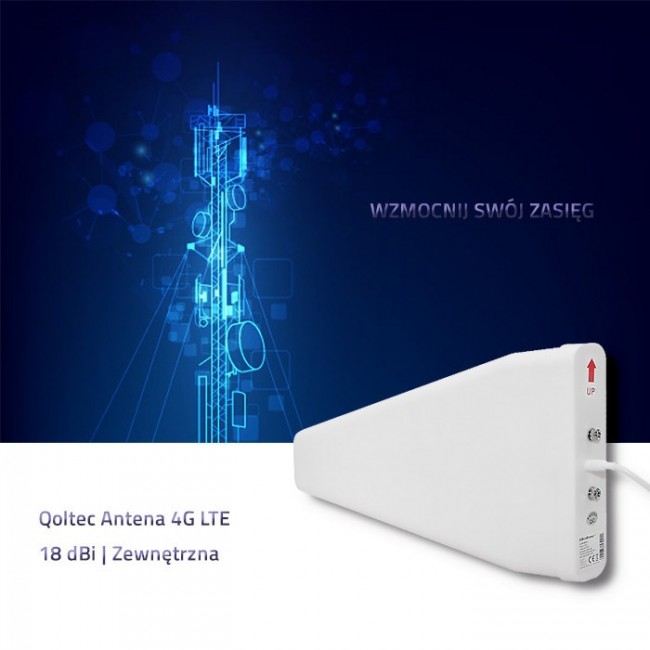 Qoltec 57021 4G LTE Antenna | 18 dBi | Outdoor