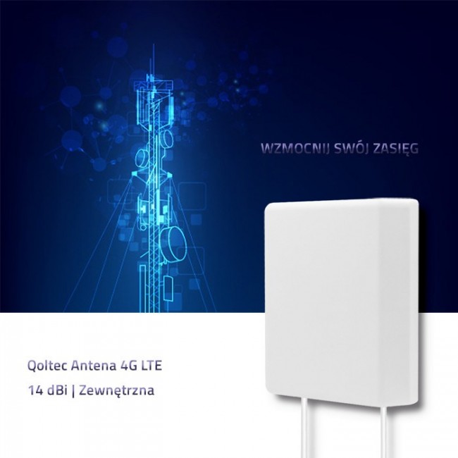 Qoltec 57020 4G LTE Antenna |14 dBi | Outdoor