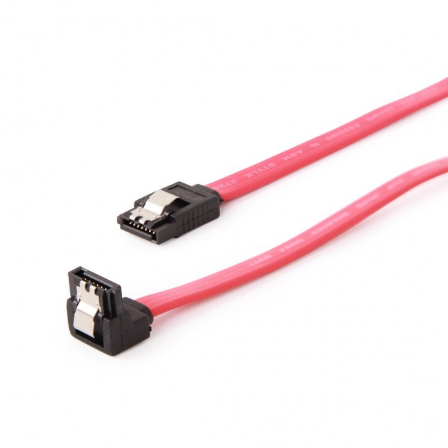 Gembird CC-SATAM-DATA90 SATA cable 0.5 m Black, Red