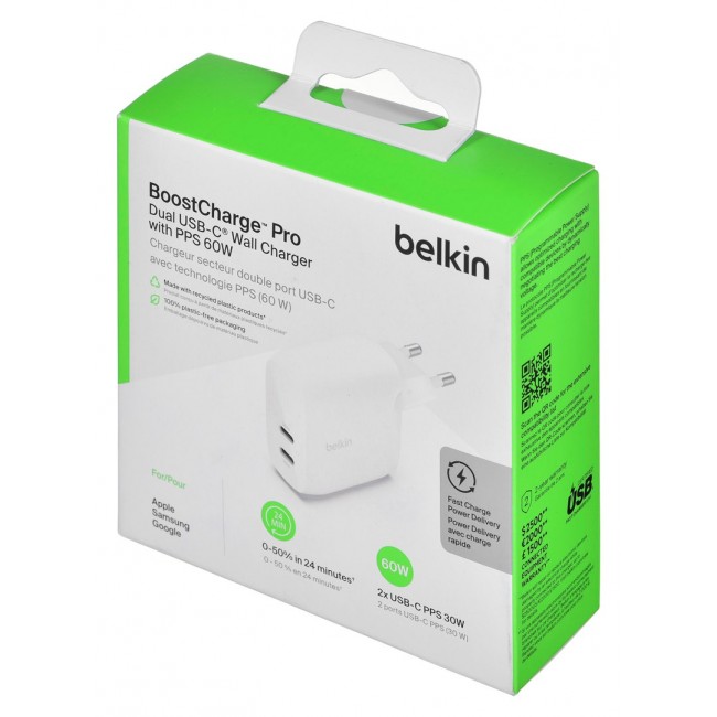 Belkin BoostCharge Pro Universal White AC Fast charging Indoor