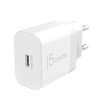 j5create 20W PD USB-C Wall Charger - EU (1xUSB-C colour white) JUP1420-EN