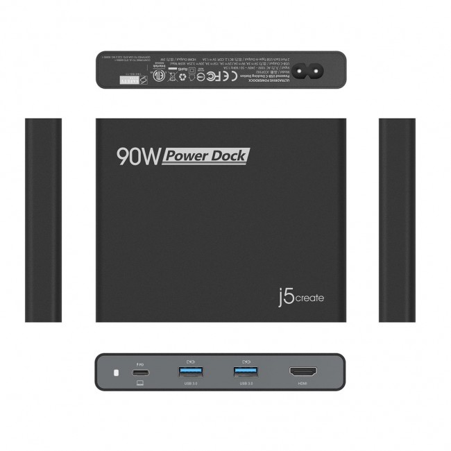j5create JCDP392-EN - 90W Built-in USB-C Travel Dock - EU