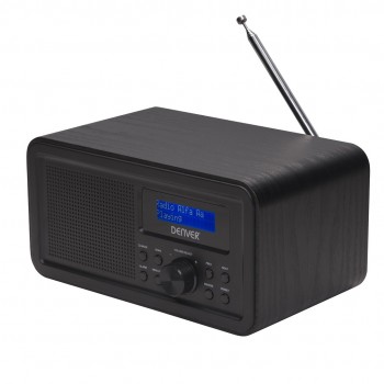 DAB+/FM radio Denver DAB-30 with wooden case black