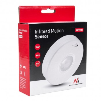 Maclean Energy MCE293 Infrared Motion Sensor IP65 Protection For Outdoor and Indoor Use Range 8m, max. load 2000W