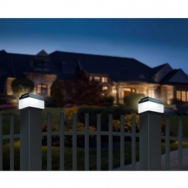 Garden pole solar light 61x41x45 mm Greenblue GB125 / 6/7 Solar LED Garden Lamp for fence post
