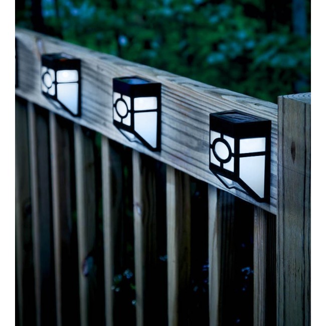 2pc Solar LED Wall Garden Lamp w Twilight Sensor Maclean Energy MCE 171 Solar LED Wall Garden Lamp Light for Wall Fence Patio Garden Twilight Sensor