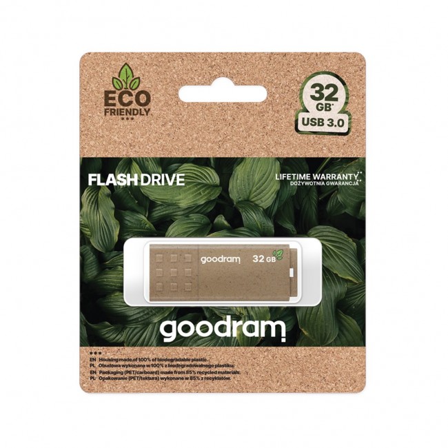 Goodram UME3 Eco Friendly USB flash drive 32 GB USB Type-A 3.2 Gen 1 (3.1 Gen 1) Brown