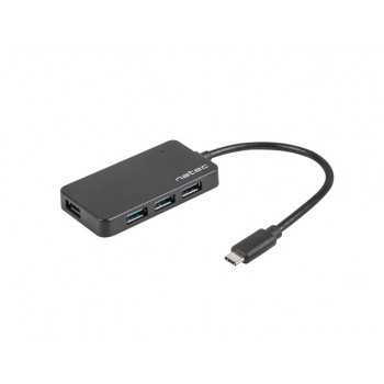 NATEC HUB USB 3.0 Silkworm 4 ports, USB-C, black