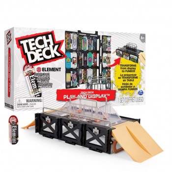 Tech Deck Play and Display Transforming Ramp Set and Carrying Case with Exclusive Fingerboard
