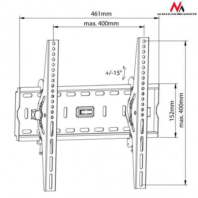 Maclean MC-778 TV mount 139.7 cm (55