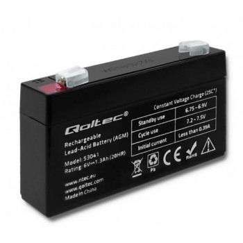 Qoltec 53041 vehicle battery AGM (Absorbed Glass Mat) 1.3 Ah 7.5 V 19.5 A Motorcycle