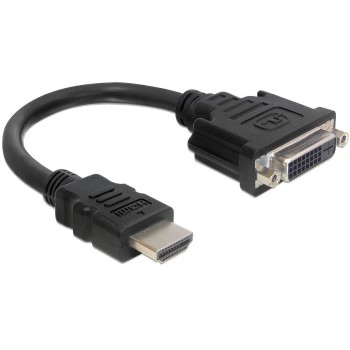 DeLOCK 0.2m HDMI-DVI M/F HDMI Type A (Standard) DVI-D Black