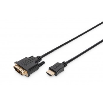 HDMI 1.4 High Speed 1080p60Hz FHD HDMI A/DVI-D (18+1) Adapter Cable M/M Black 3m