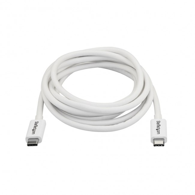 StarTech.com Thunderbolt 3 Cable - 20Gbps - 2m - White - Thunderbolt, USB, and DisplayPort Compatible