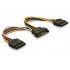 DeLOCK Cable Power SATA 15pin 2x SATA HDD straight 0.15 m