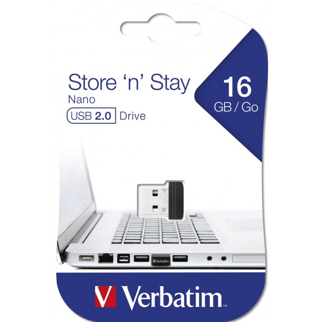 Verbatim Store 'n' Stay NANO - USB Drive 16 GB - Black