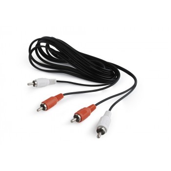 Cablexpert CCA-2R2R-6 audio cable 1.8 m 2 x RCA Black,Red,White