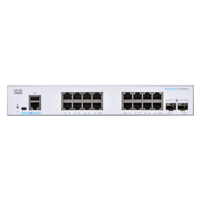 Cisco CBS350-16T-E-2G-EU network switch Managed L2/L3 Gigabit Ethernet (10/100/1000) Silver