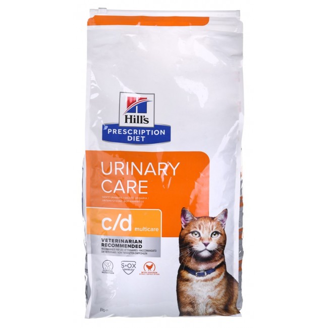 HILL'S PRESCRIPTION DIET Feline c/d Urinary Care Multicare Dry cat food Chicken 8 kg