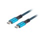 Lanberg CA-CMCM-45CU-0005-BK USB cable 0.5 m USB4 Gen 2x2 USB C Black, Blue