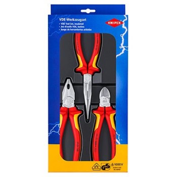 KNIPEX INSULATED PLIERS SET 3pcs
