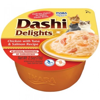 INABA Dashi Delights chicken tuna & salmon bouillon - cat treat - 70g