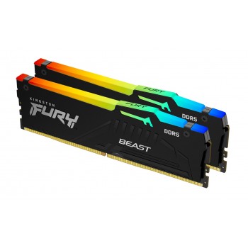 Kingston Technology FURY 64GB 6000MT/s DDR5 CL40 DIMM (Kit of 2) Beast RGB XMP