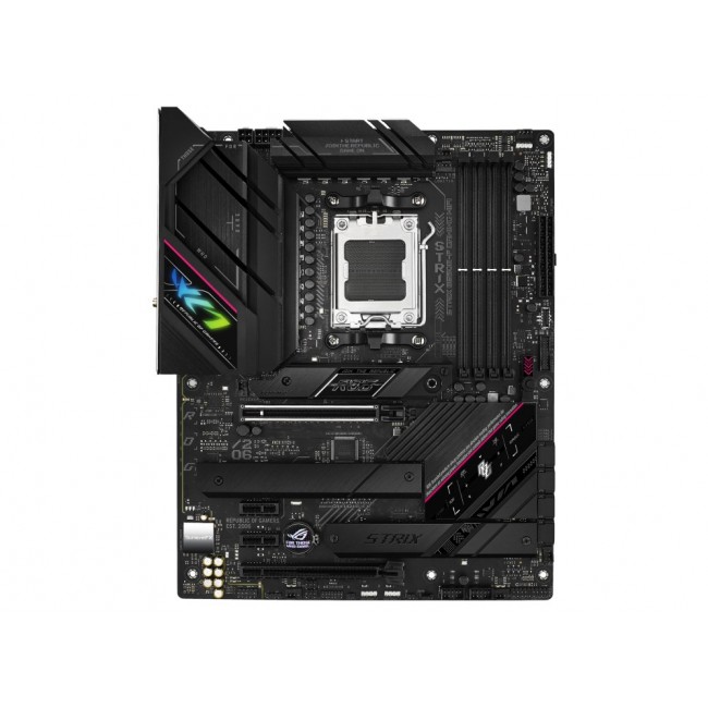 Asus | ROG STRIX B650E-F GAMING WIFI | Processor family AMD | Processor socket AM5 | DDR5 DIMM | Memory slots 4 | Supported hard disk drive interfaces SATA, M.2 | Number of SATA connectors 4 | Chipset AMD B650 | ATX