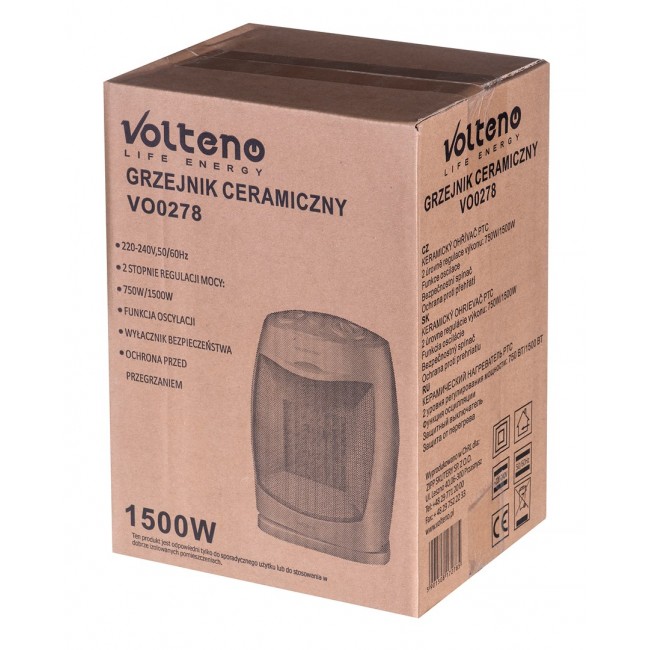 Ceramic radiator 1500W VO0278 Volteno