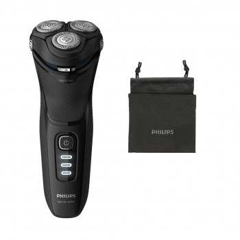 Philips 3000 series Shaver series 3000 S3233/52 Wet or dry electric shaver with handy travel pouch
