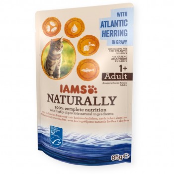 IAMS Naturally with atlantic herring in gravy - wet cat food - 85g
