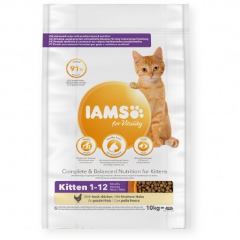 IAMS for Vitality Kitten Fresh chicken - dry cat food - 10kg