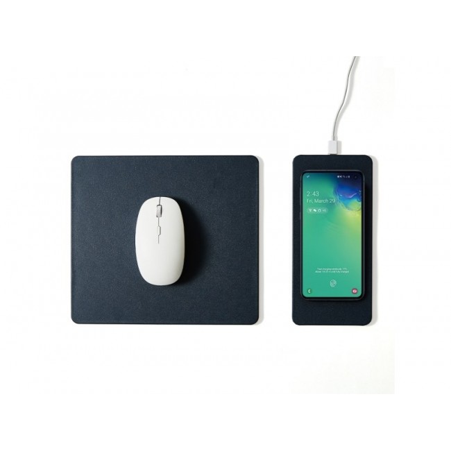 POUT HANDS3 SPLIT - Splitted mouse pad with high-speed charging, dark blue