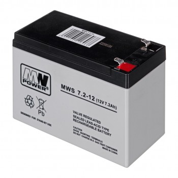 MW Power MWS 7.2-12 UPS batteri Blybat