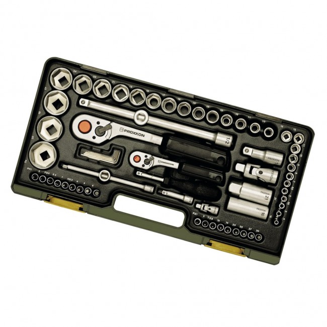Proxxon 23286 - socket spanner set, 56 parts