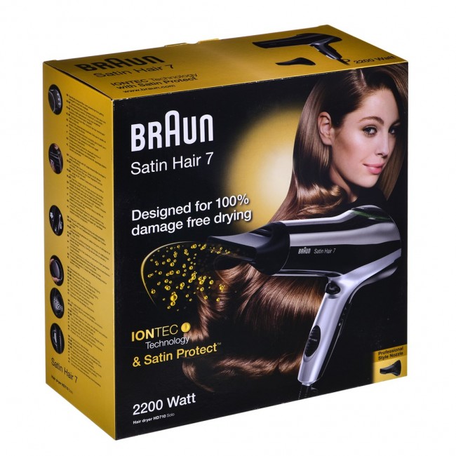 Braun HD710 2200 W Black, Silver