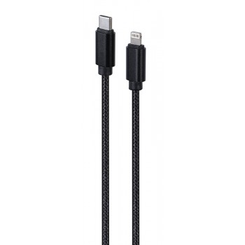 Gembird CCDB-mUSB2B-CMLM-6 Cotton braided CM to 8-pin cable with metal connectors, 1.8 m, black
