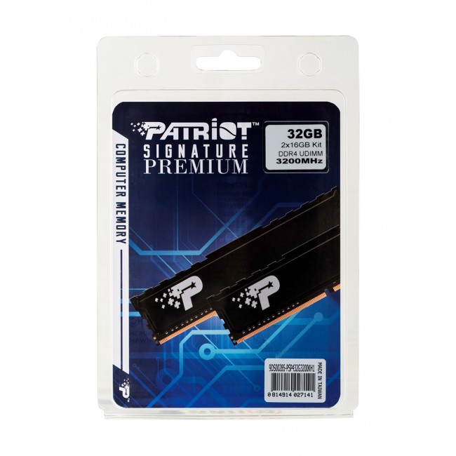 Patriot Memory Signature Premium PSP432G3200KH1 memory module 32 GB 2 x 16 GB DDR4 3200 MHz