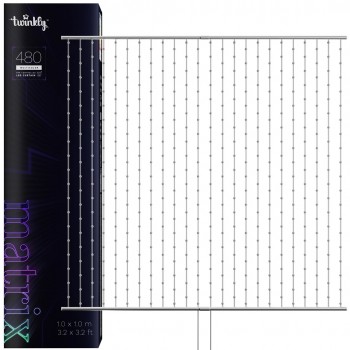 Twinkly Matrix 480 RGB LED Lampki w kszta cie pere , przezroczysty przew d, 3.3x3.3ft typ wtyczki F