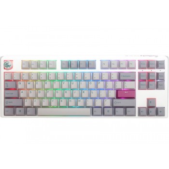Ducky One 3 Mist Grey TKL Gaming Keyboard, RGB LED - MX-Ergo-Clear (US)
