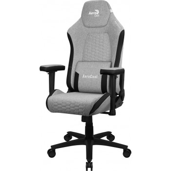 Aerocool Crown AeroWeave Ash Grey Gaming Chair, Fabric Cover - Light Grey