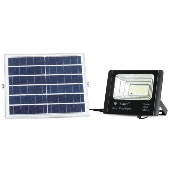 V-TAC 16W Black IP65 Solar LED Projector, Remote Control, Timer VT-40W 4000K 1050lm