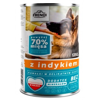 FRENDI with Turkey chunks in delicate sauce - wet dog food - 1250g