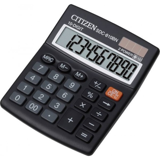 CITIZEN CALCULATOR OFFICE SDC-810NR, 10-DIGIT, 127X105MM, BLACK