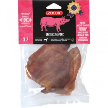 ZOLUX Dried pork ear - dog treat - 2 x 80g