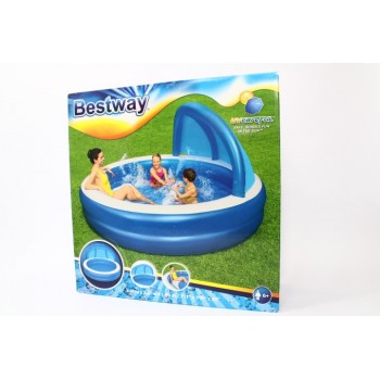 Inflatable pool 241x241x140cm with roof 54337